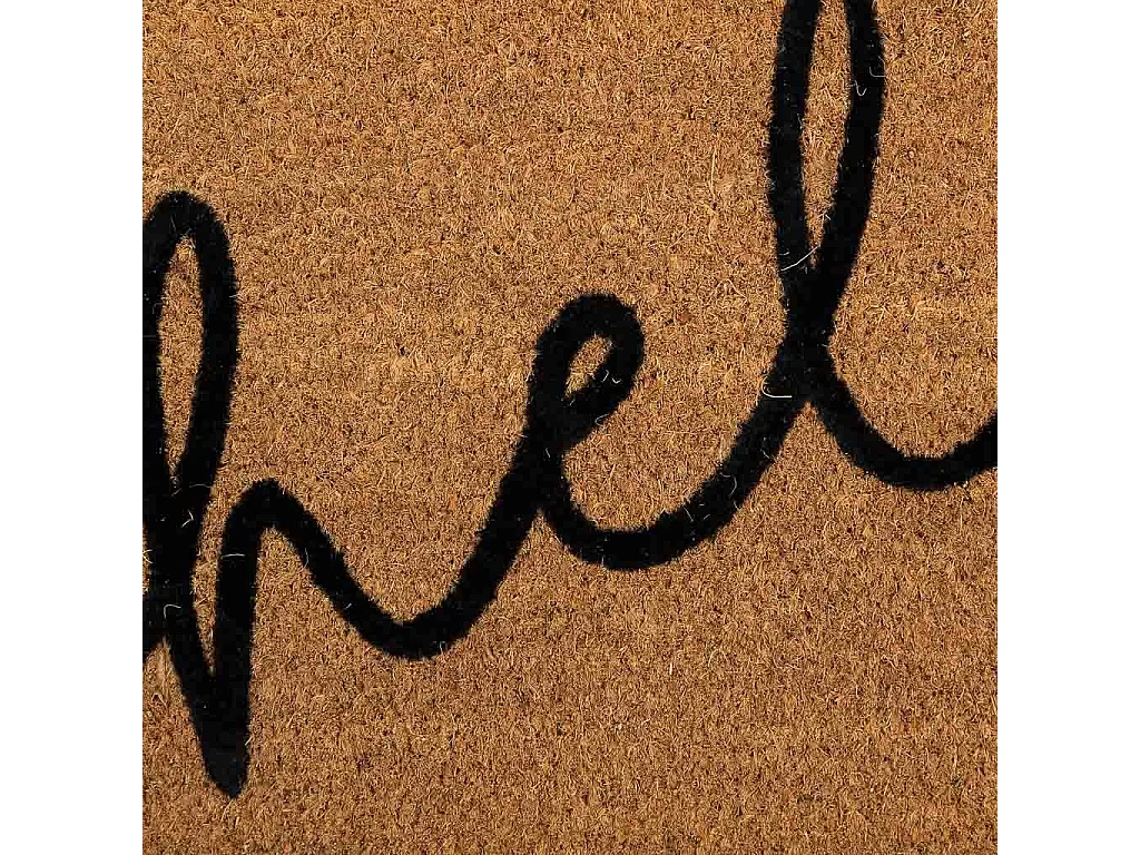 Tapis d'entrée en fibre marron 45x75