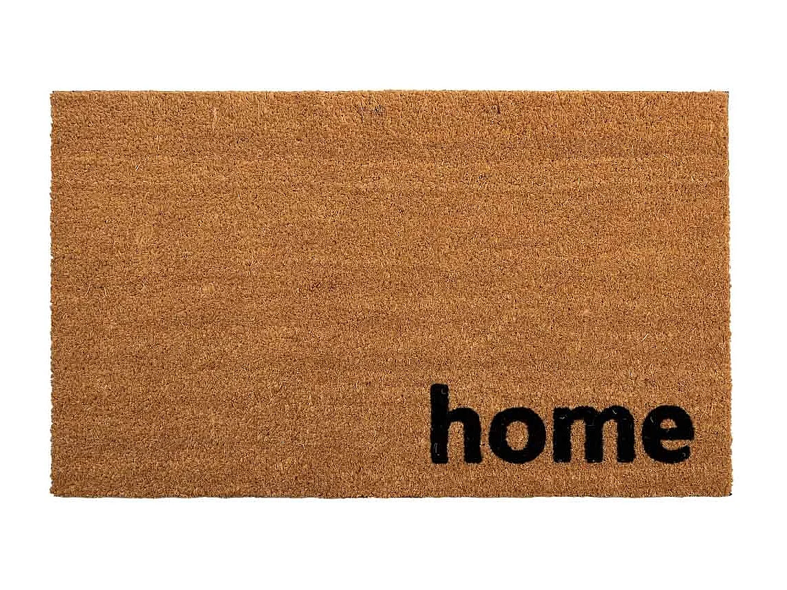 Tapis d'entrée en fibre marron 45x75