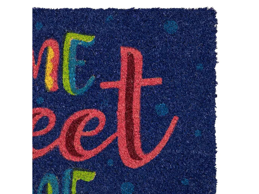 Tapis d'entrée en PVC imprimé bleu 45x75