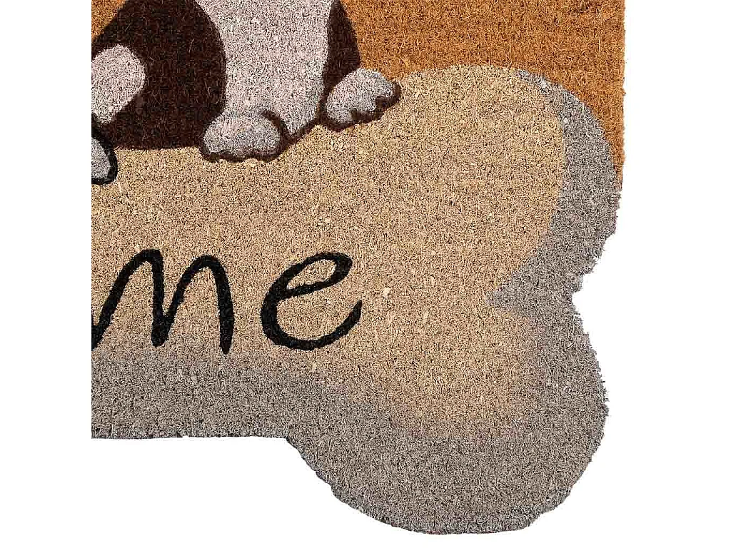 Tapis d'entrée en PVC imprimé marron 45x75