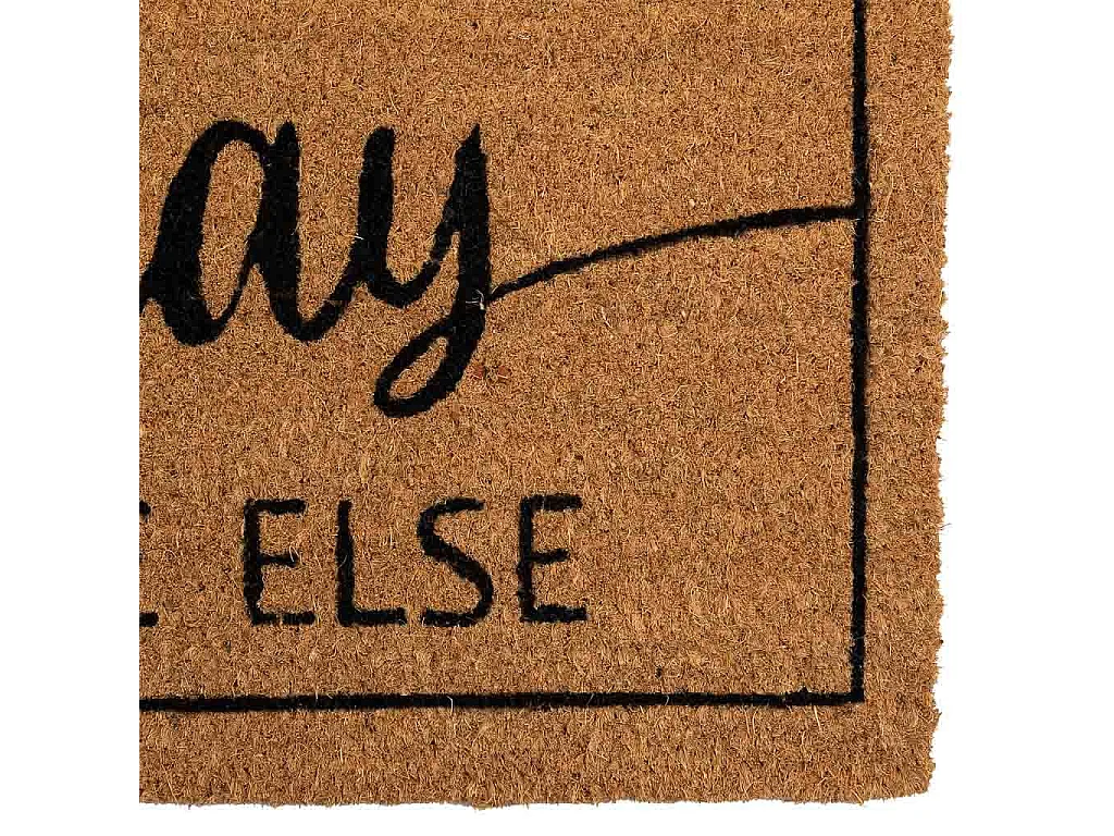 Tapis d'entrée en PVC imprimé marron 45x75