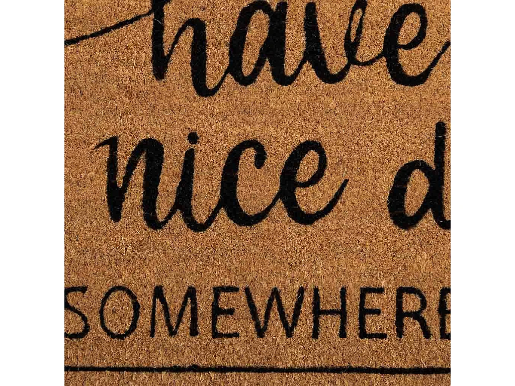 Tapis d'entrée en PVC imprimé marron 45x75