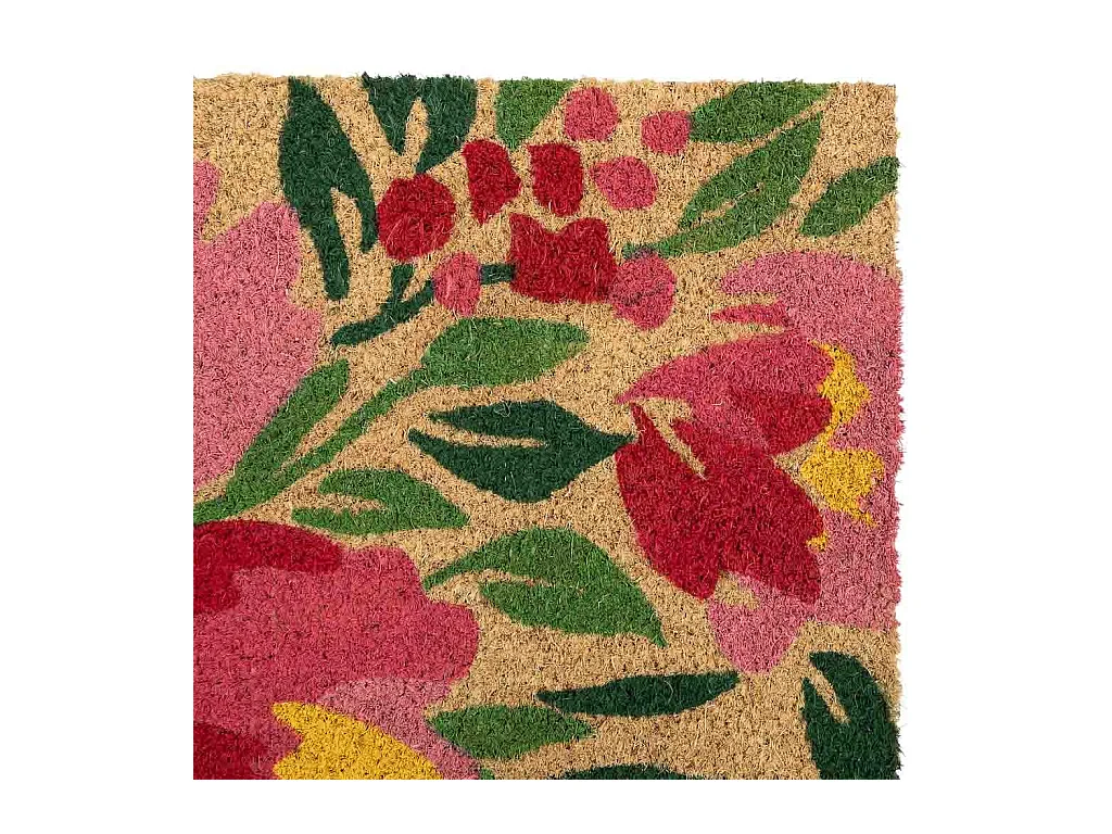 Tapis d'entrée en PVC imprimé rose 45x75