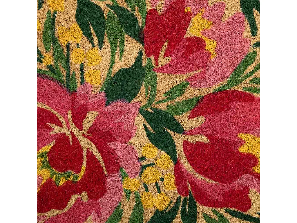 Tapis d'entrée en PVC imprimé rose 45x75