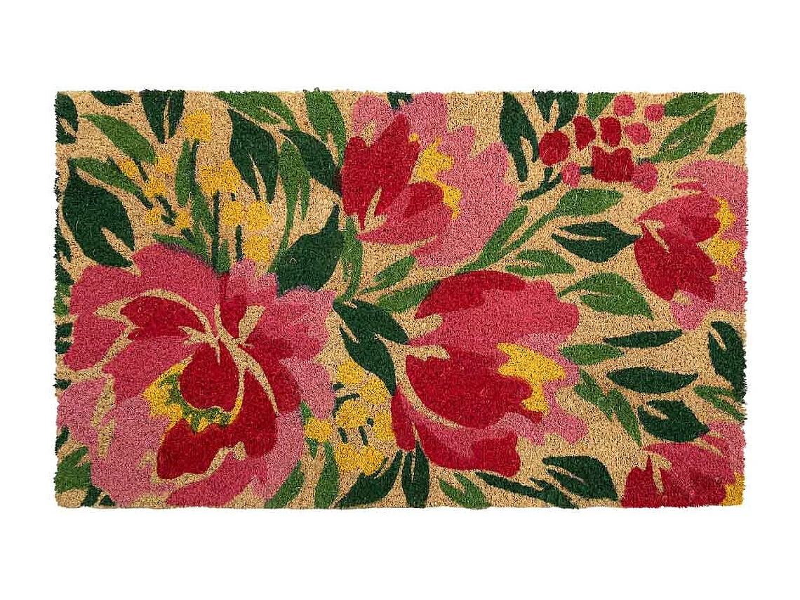 Capacho em pvc estampado rosa 45x75