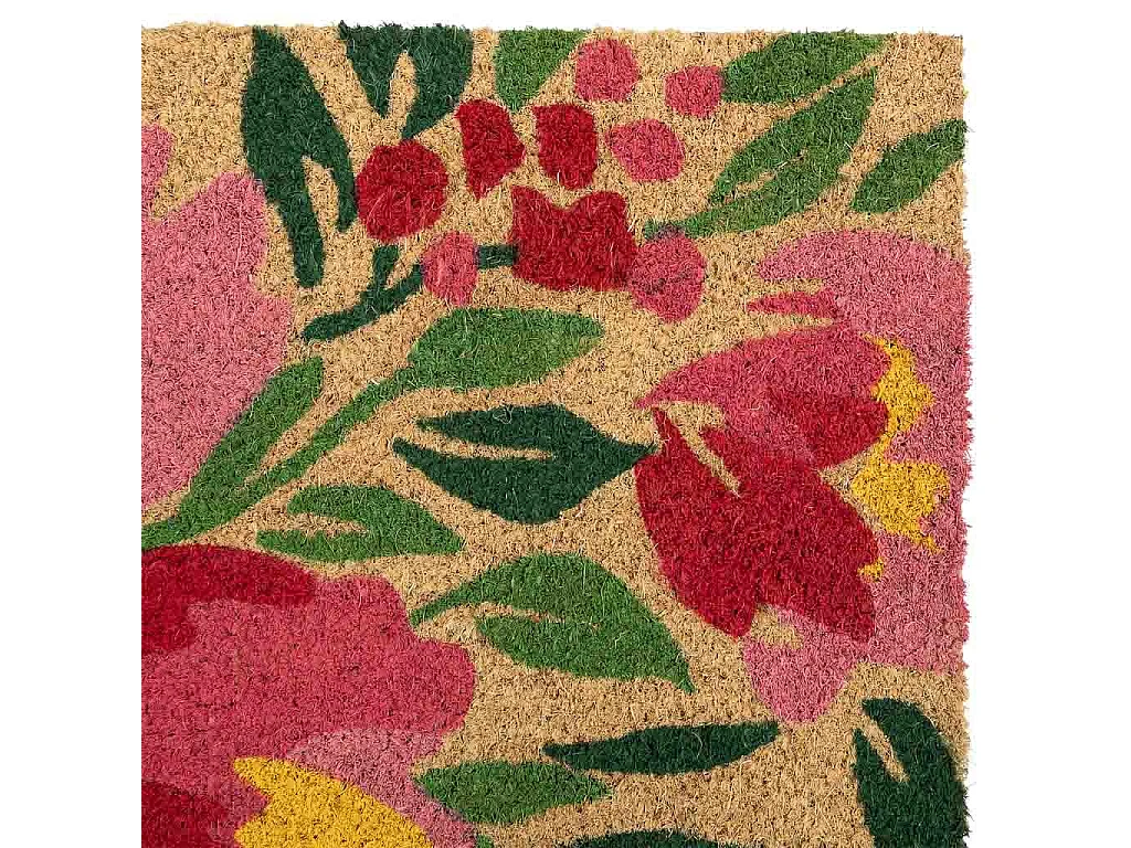 Capacho em pvc estampado rosa 45x75