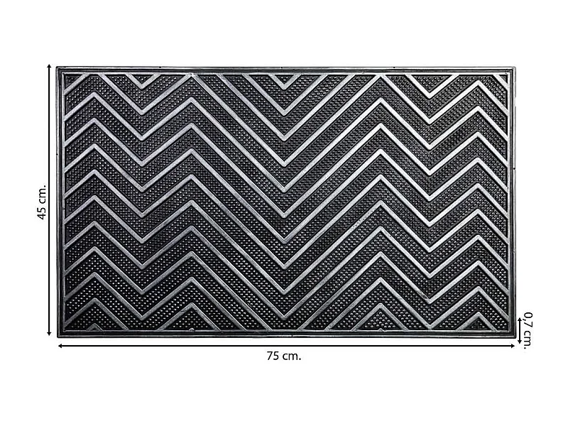 Zerbino in gomma nera 45x75x0,7