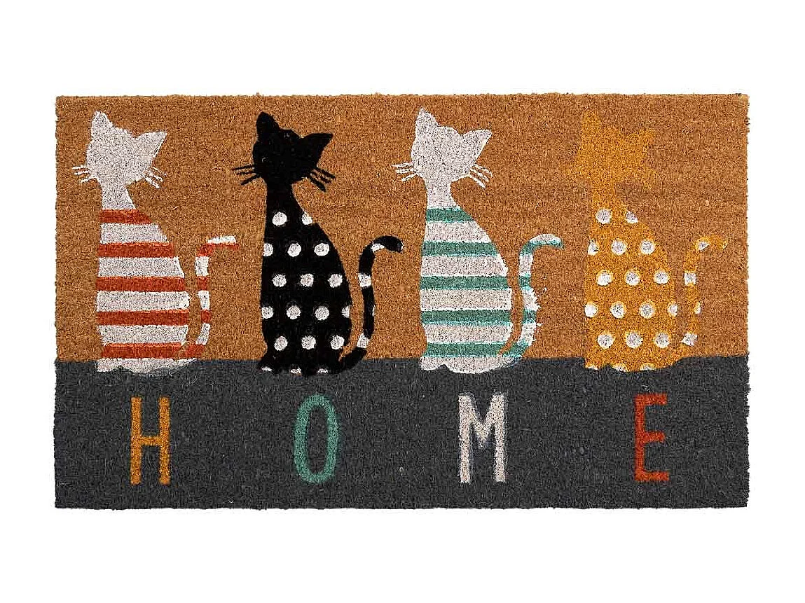 Capacho em pvc estampado marrom 45x75