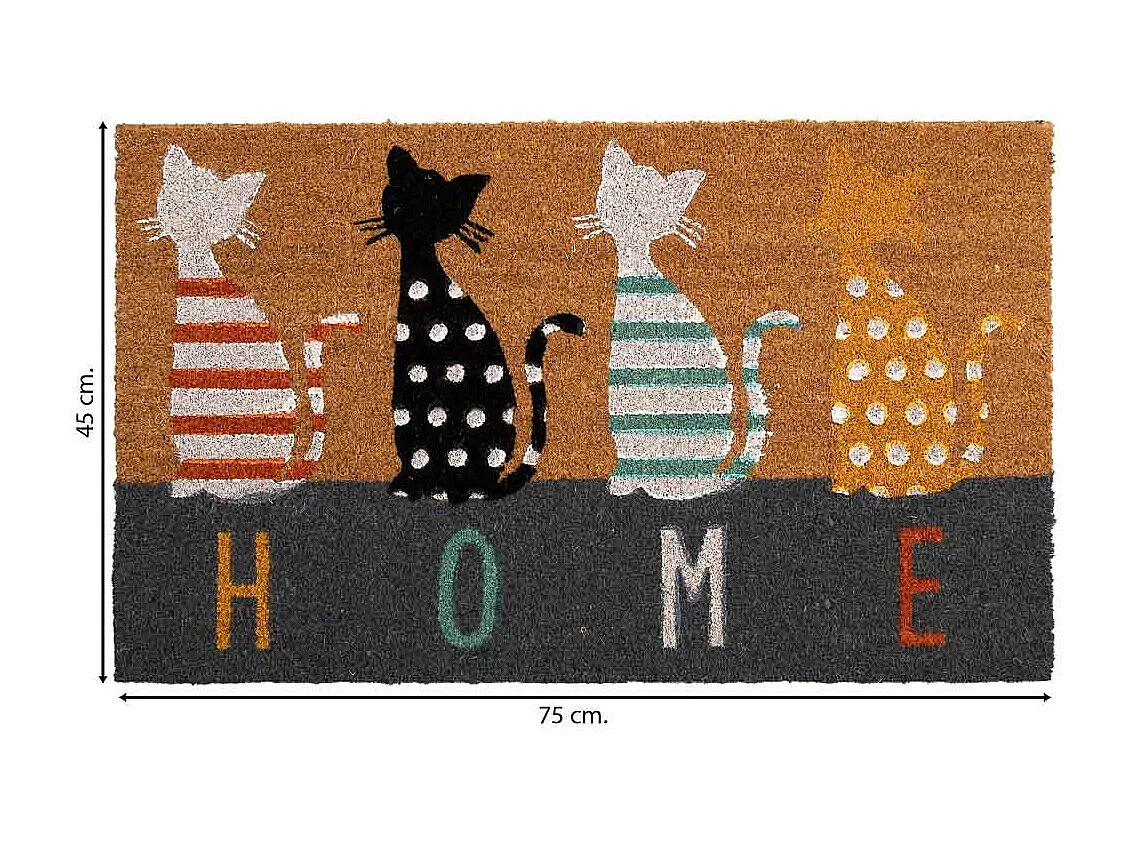 Capacho em pvc estampado marrom 45x75