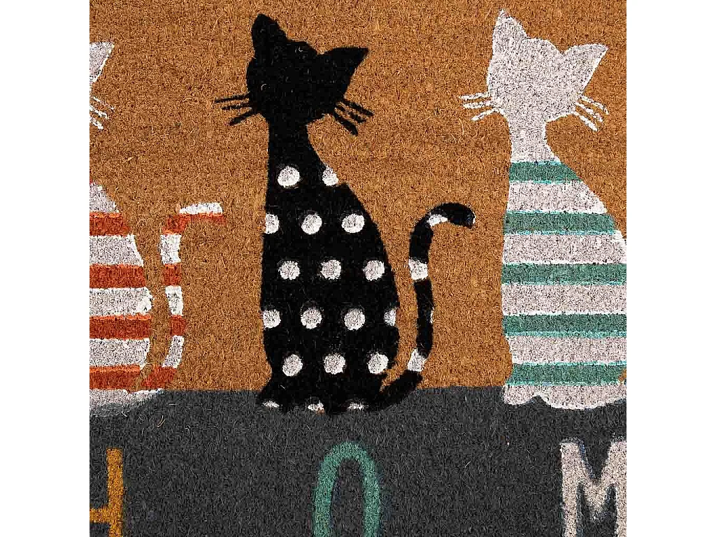 Fußmatte aus bedrucktem PVC in Braun 45x75