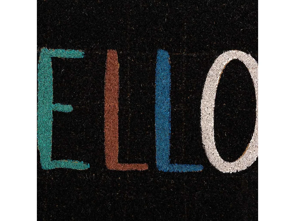 Tapis d'entrée en PVC imprimé noir 45x75