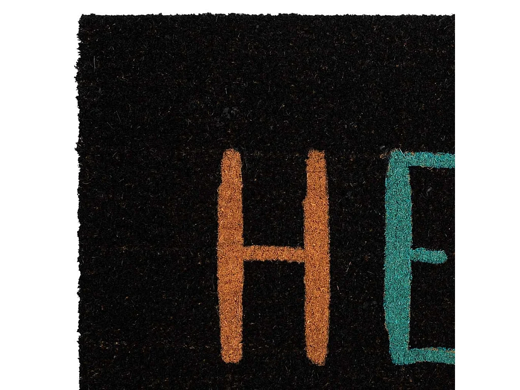 Tapis d'entrée en PVC imprimé noir 45x75