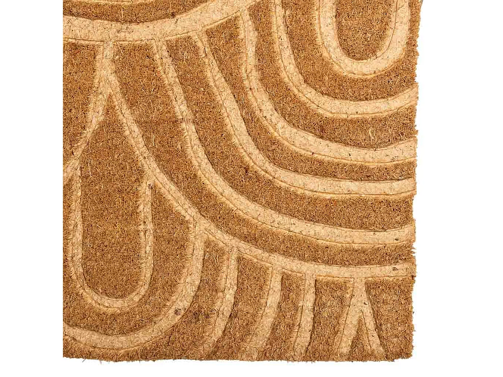 Fußmatte aus gepresster brauner Faser 43x73