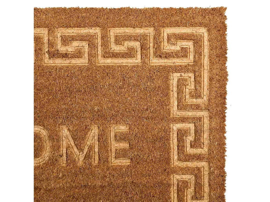 Tapis d'entrée en fibre pressée marron 45x75