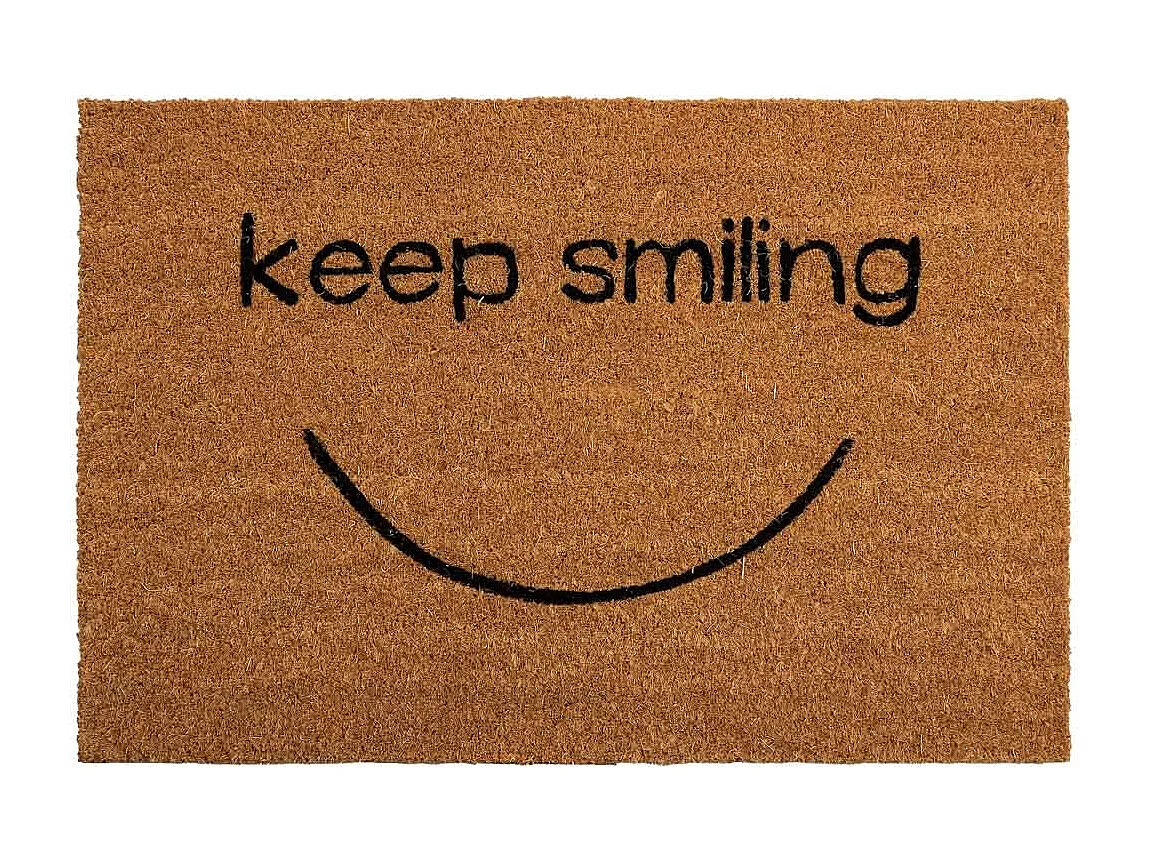 Fußmatte aus bedrucktem PVC in Braun 40x60