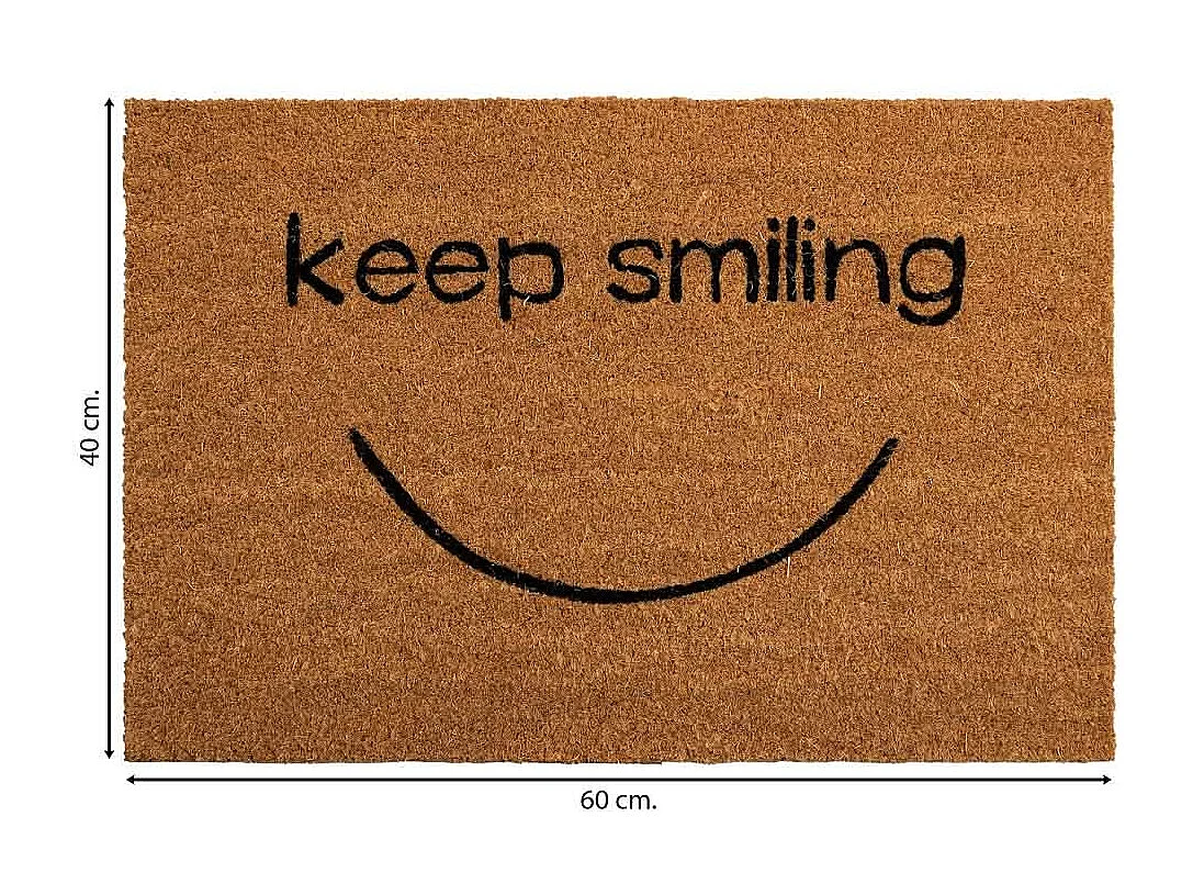 Fußmatte aus bedrucktem PVC in Braun 40x60