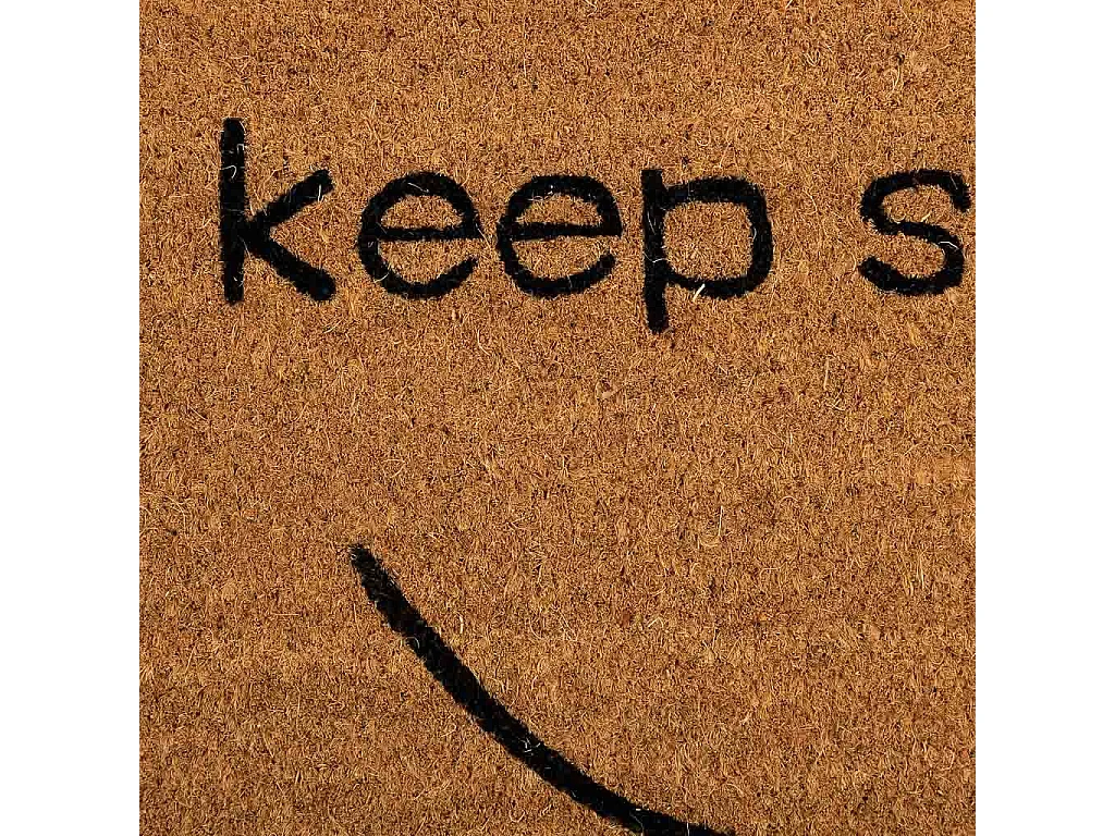 Fußmatte aus bedrucktem PVC in Braun 40x60