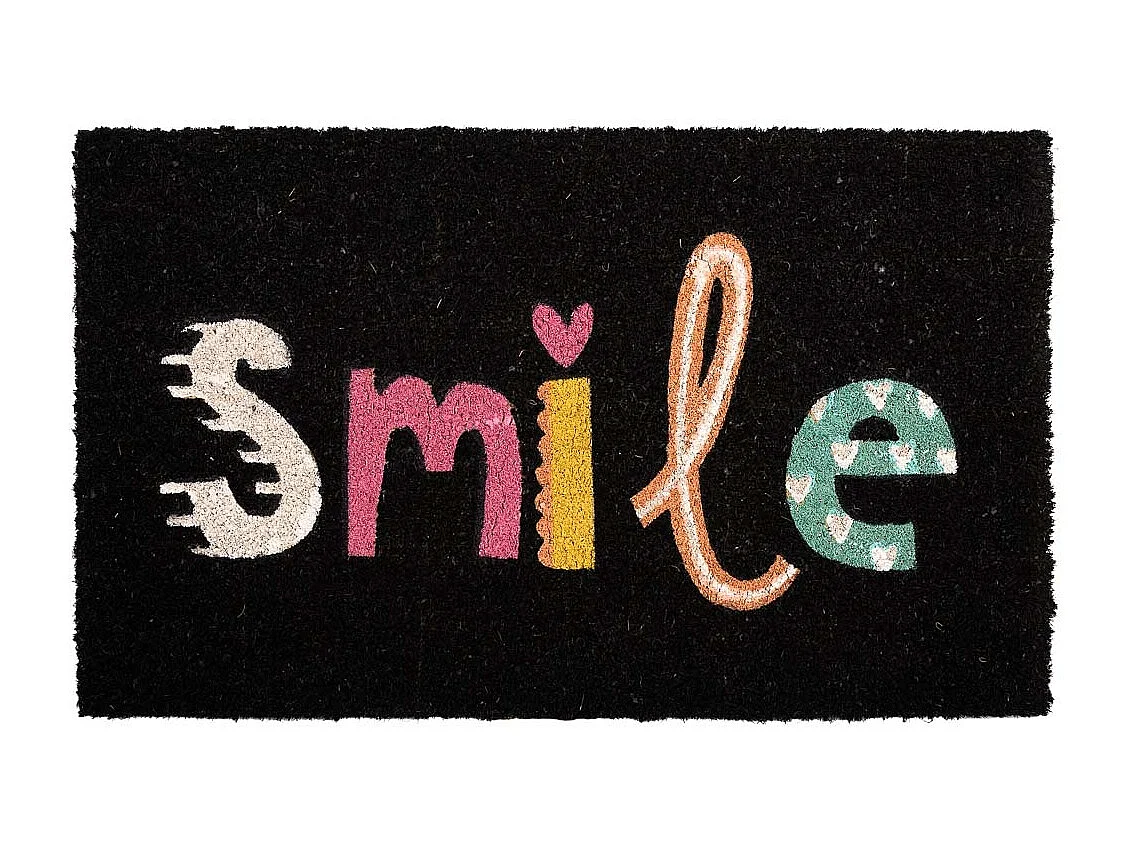 Tapis d'entrée en PVC imprimé gris 45x75