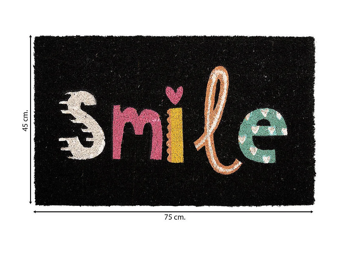 Tapis d'entrée en PVC imprimé gris 45x75