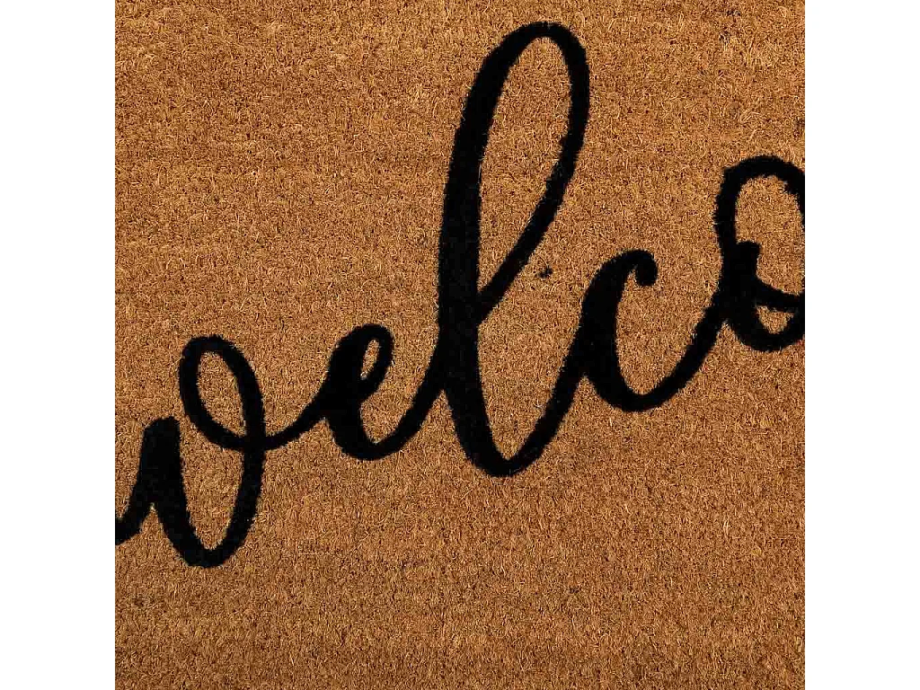 Tapis d'entrée en fibre marron 45x75