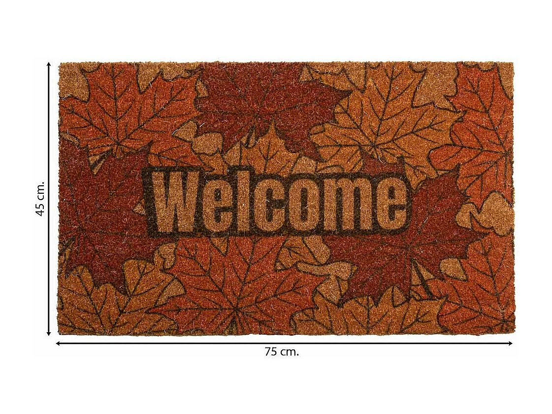 Tapis en PVC imprimé marron 45x75