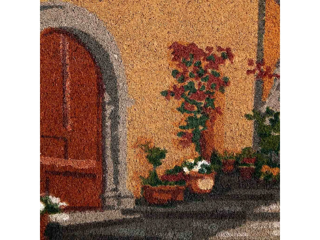 Tapis d'entrée en PVC imprimé gris 45x75