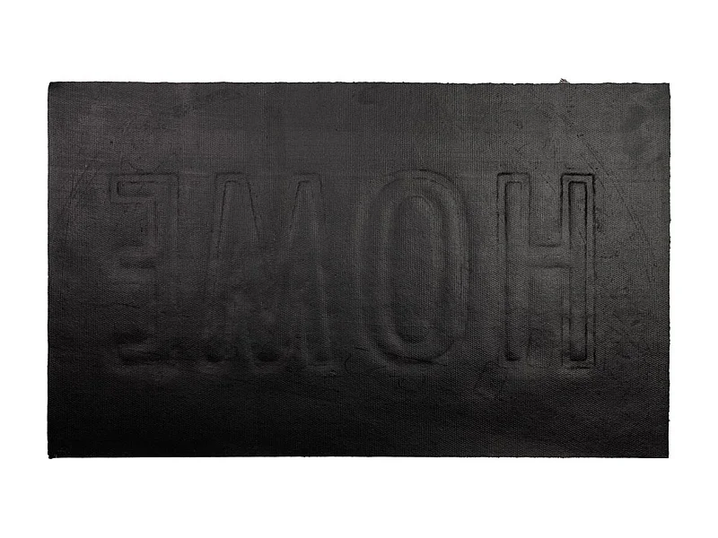 Capacho em pvc estampado e prensado marrom 45x75x