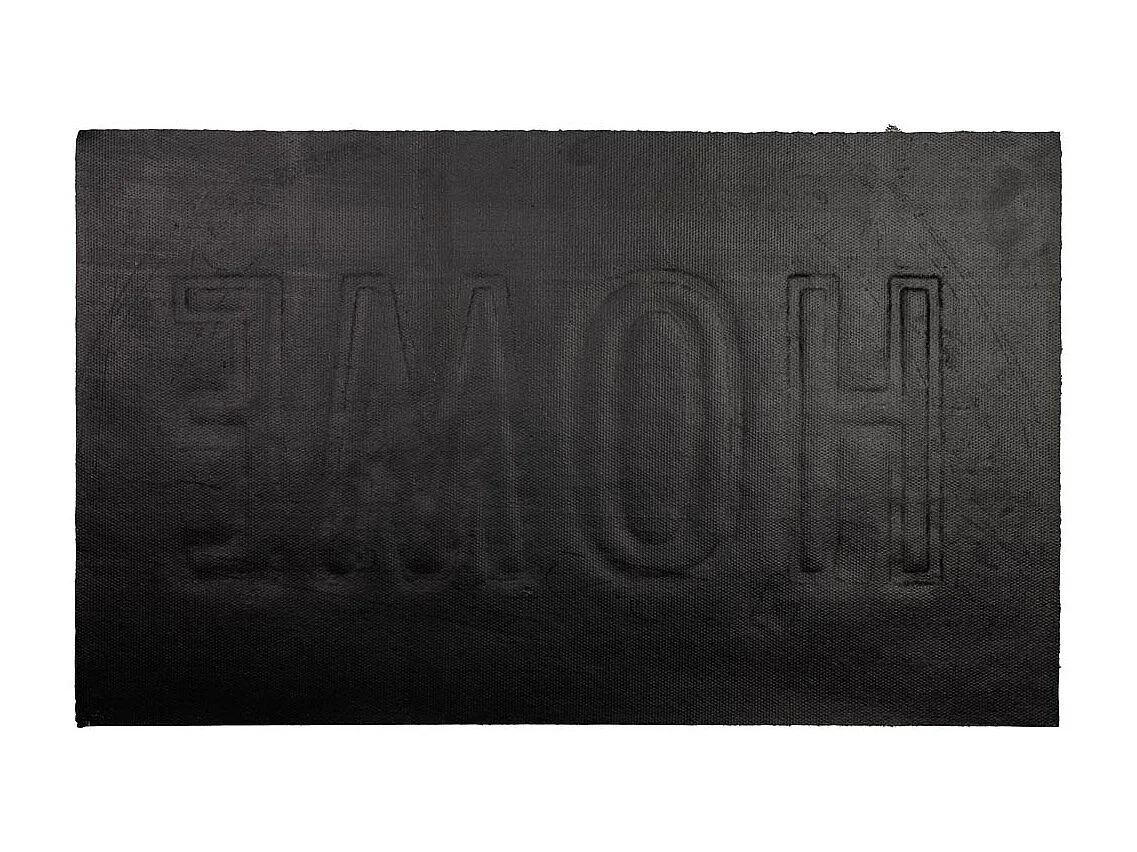 Tapis d'entrée en PVC imprimé et fibre pressée marron 45x75