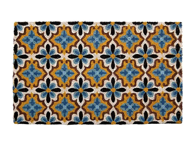 Zerbino in PVC stampato blu 45x75