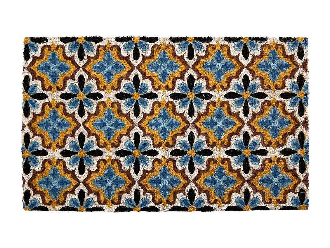 Felpudo de pvc impreso azul 45x75