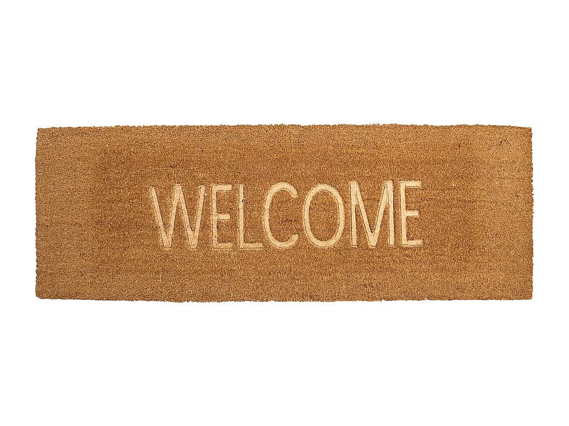 Tapis d'entrée en fibre pressée marron 40x120