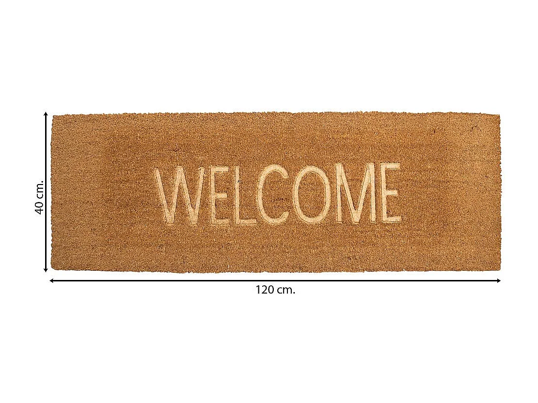 Tapis d'entrée en fibre pressée marron 40x120