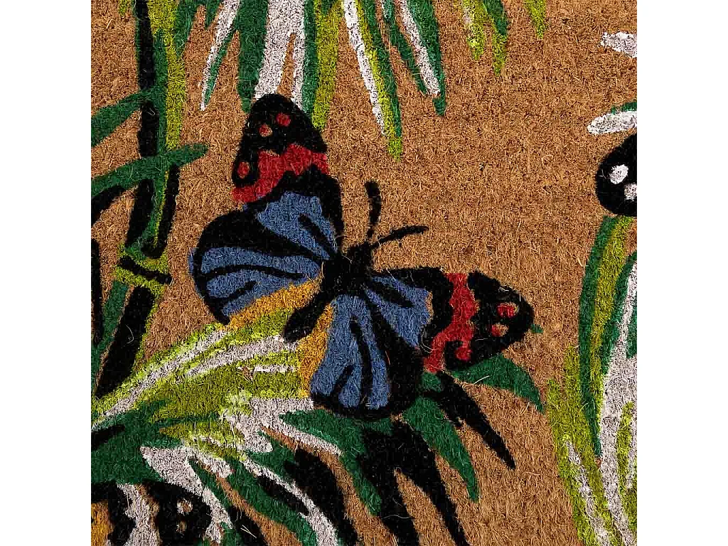 Tapis d'entrée en PVC imprimé vert 45x75