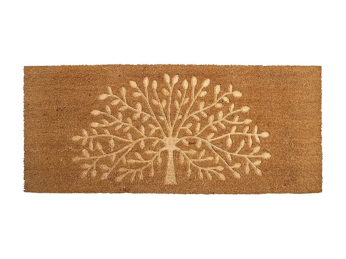 Tapis d'entrée en fibre pressée marron 50x120