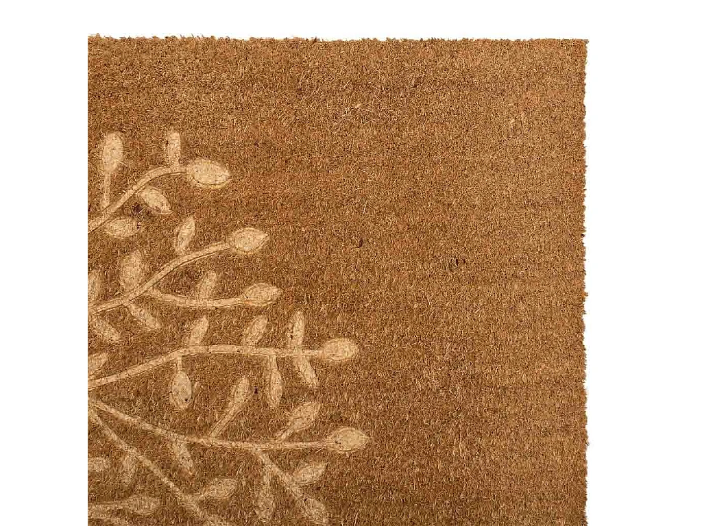 Tapis d'entrée en fibre pressée marron 50x120
