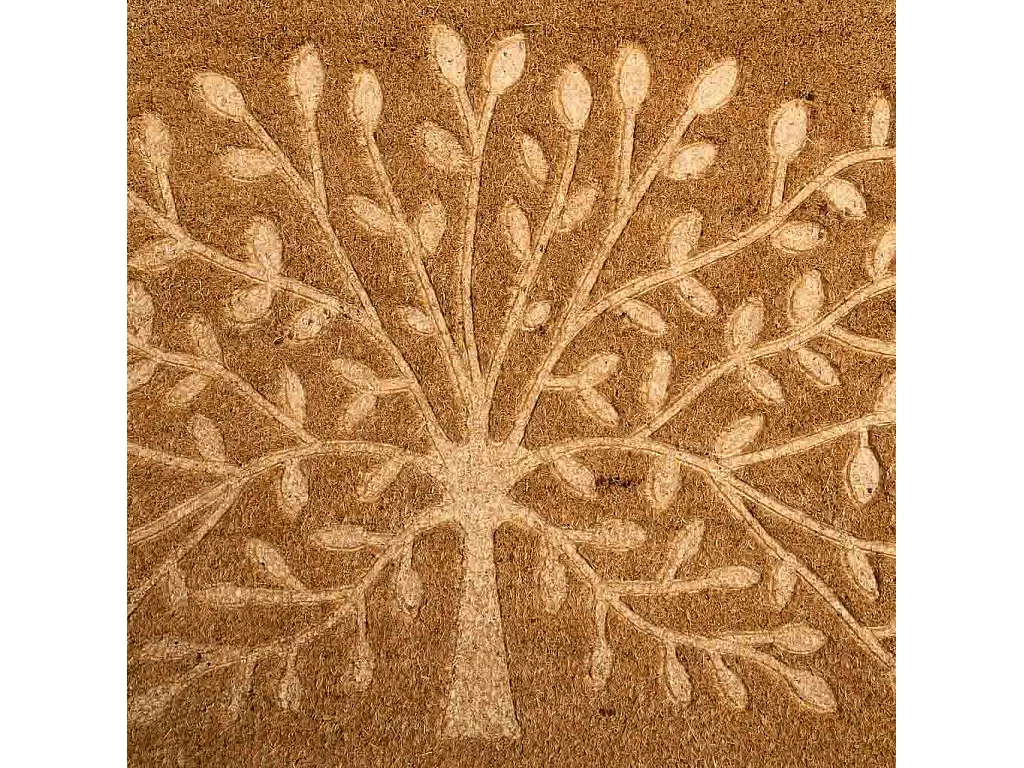 Tapis d'entrée en fibre pressée marron 50x120