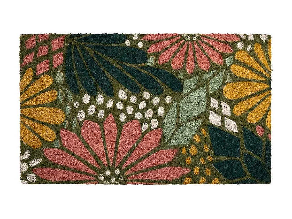 Tapis d'entrée en PVC imprimé rose 45x75