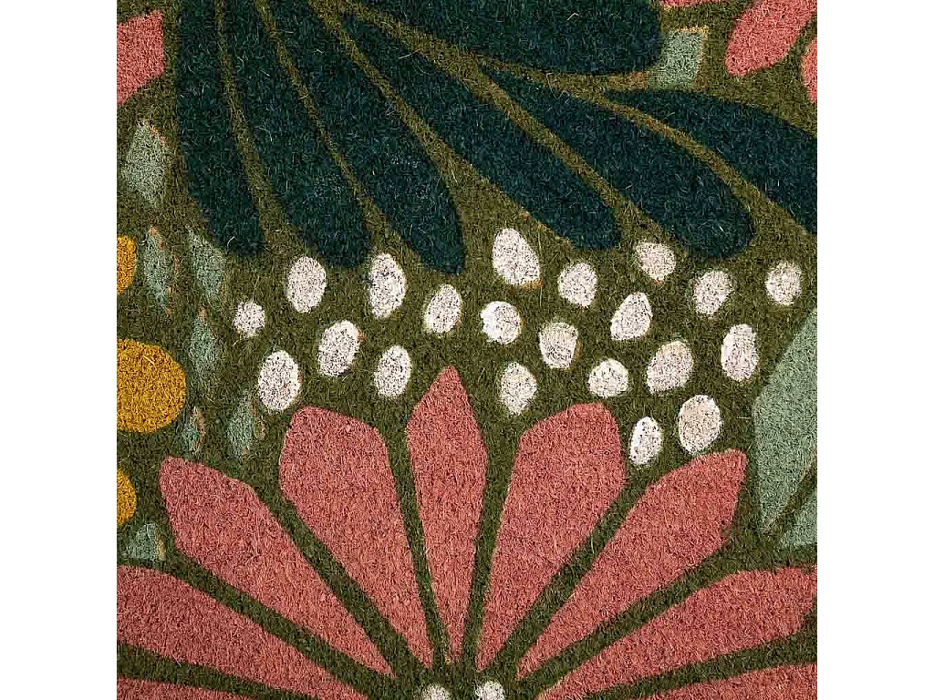 Tapis d'entrée en PVC imprimé rose 45x75