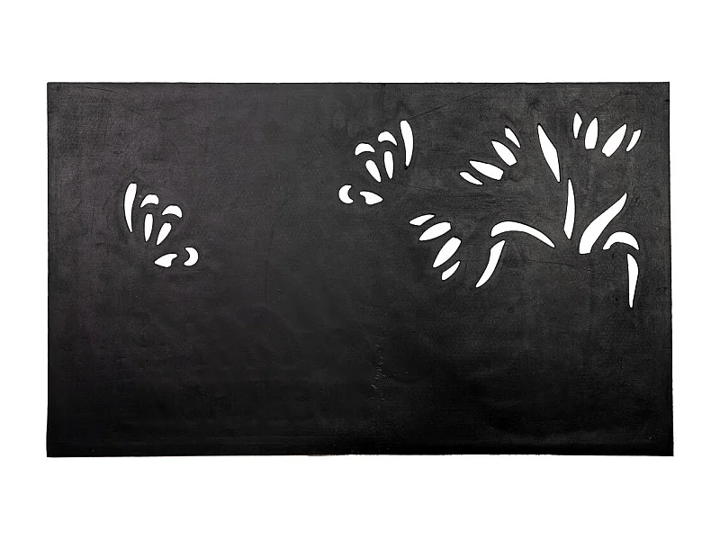 Capacho de borracha com acabamento cobre 45x75