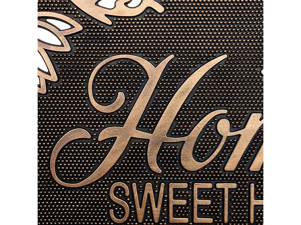 Fußmatte aus Gummi mit Kupfer-Schwarz-Finish 45x75