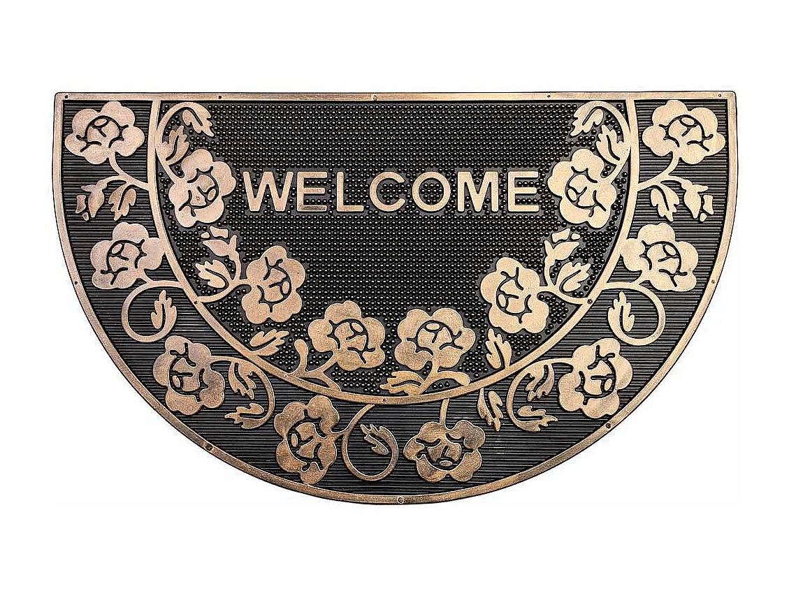 Fußmatte aus Gummi mit Kupfer-Schwarz-Finish 45x75