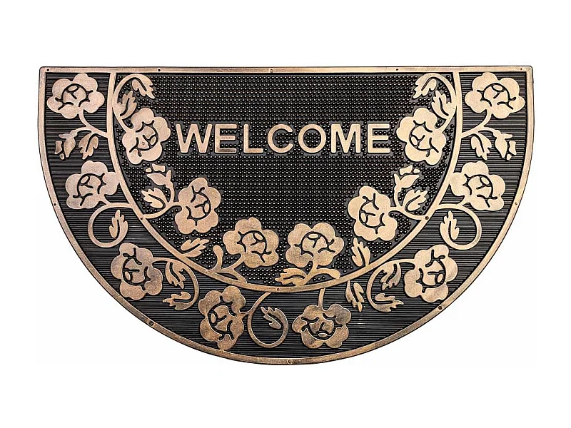 Tapis en caoutchouc avec finition cuivre noir 45x75