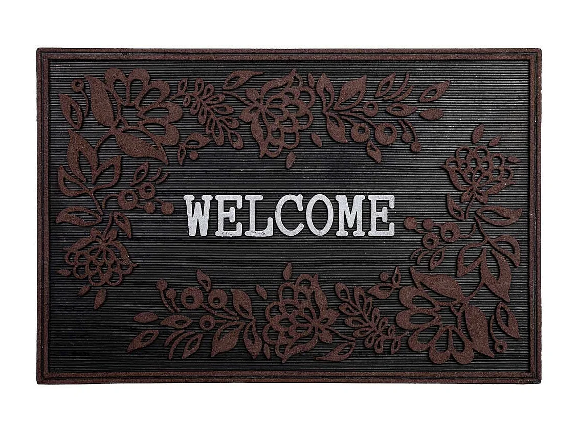 Fußmatte aus Gummi mit rotem Finish 40x60