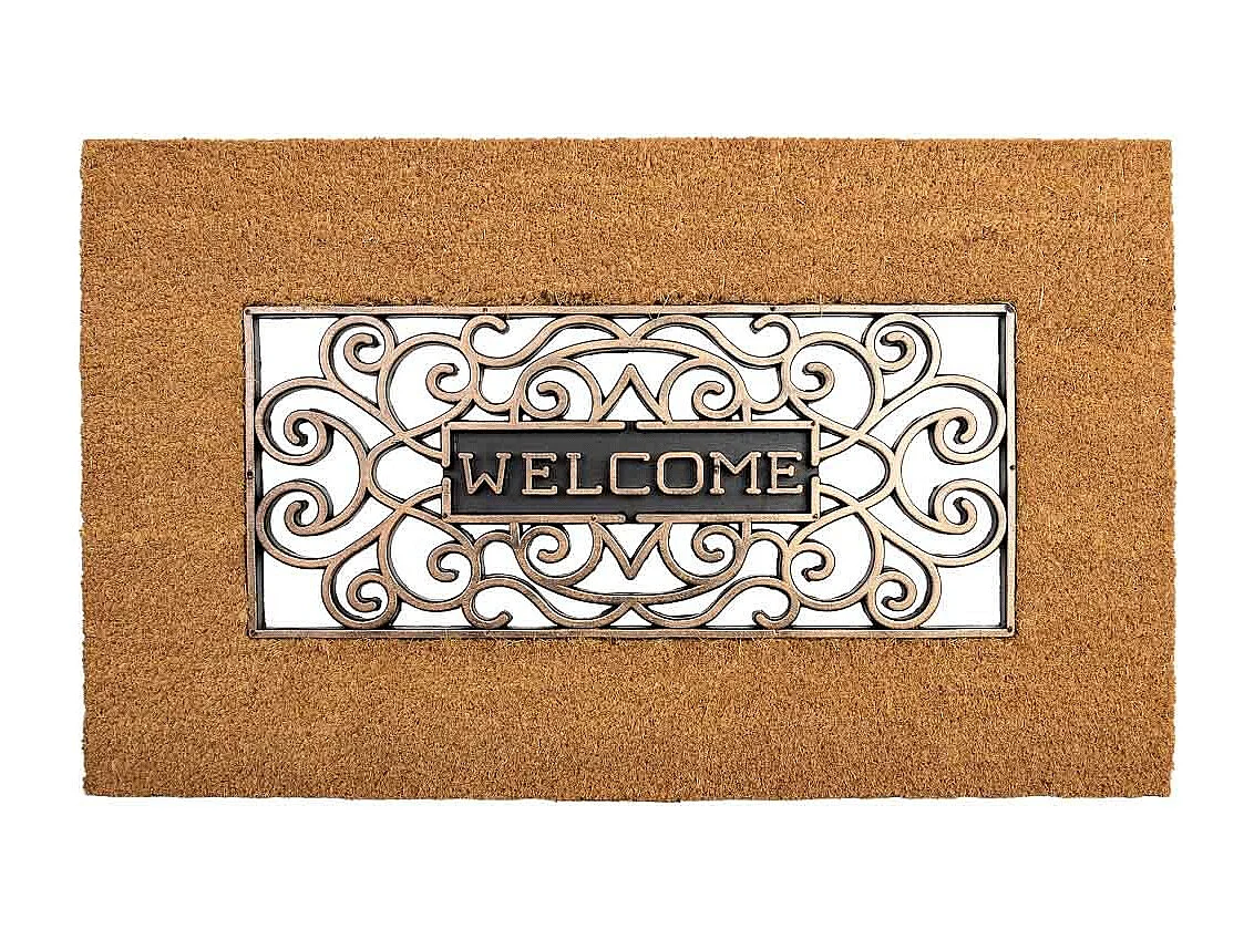 Fußmatte aus PVC und Gummidesign in Braun 45x75