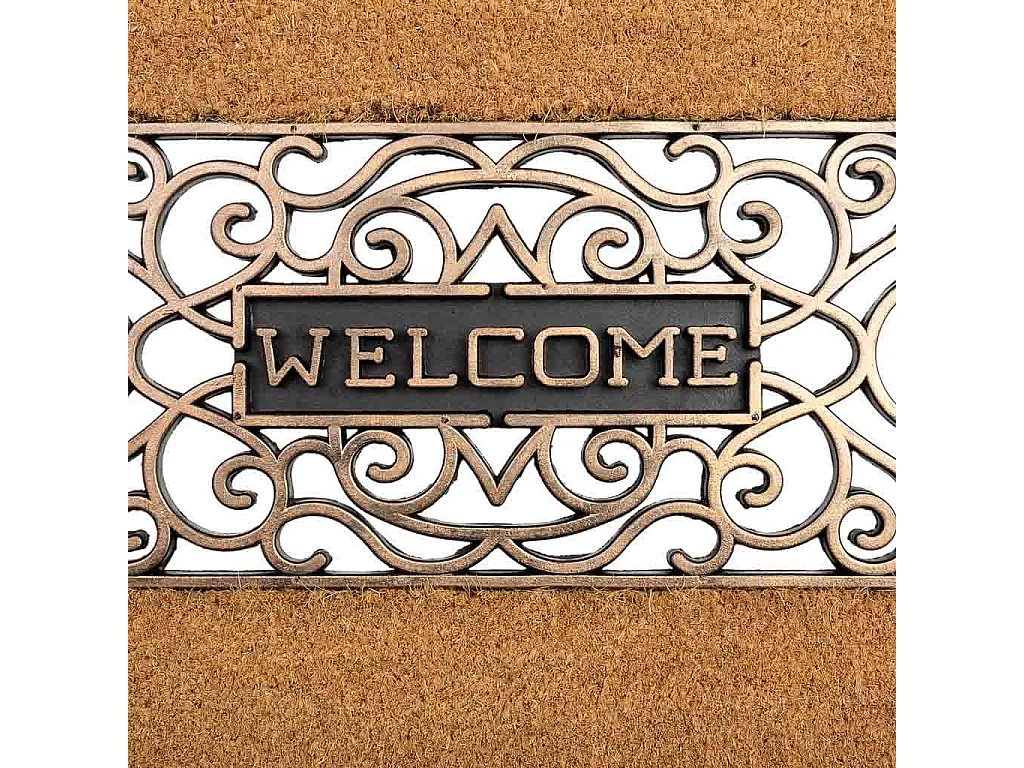 Fußmatte aus PVC und Gummidesign in Braun 45x75