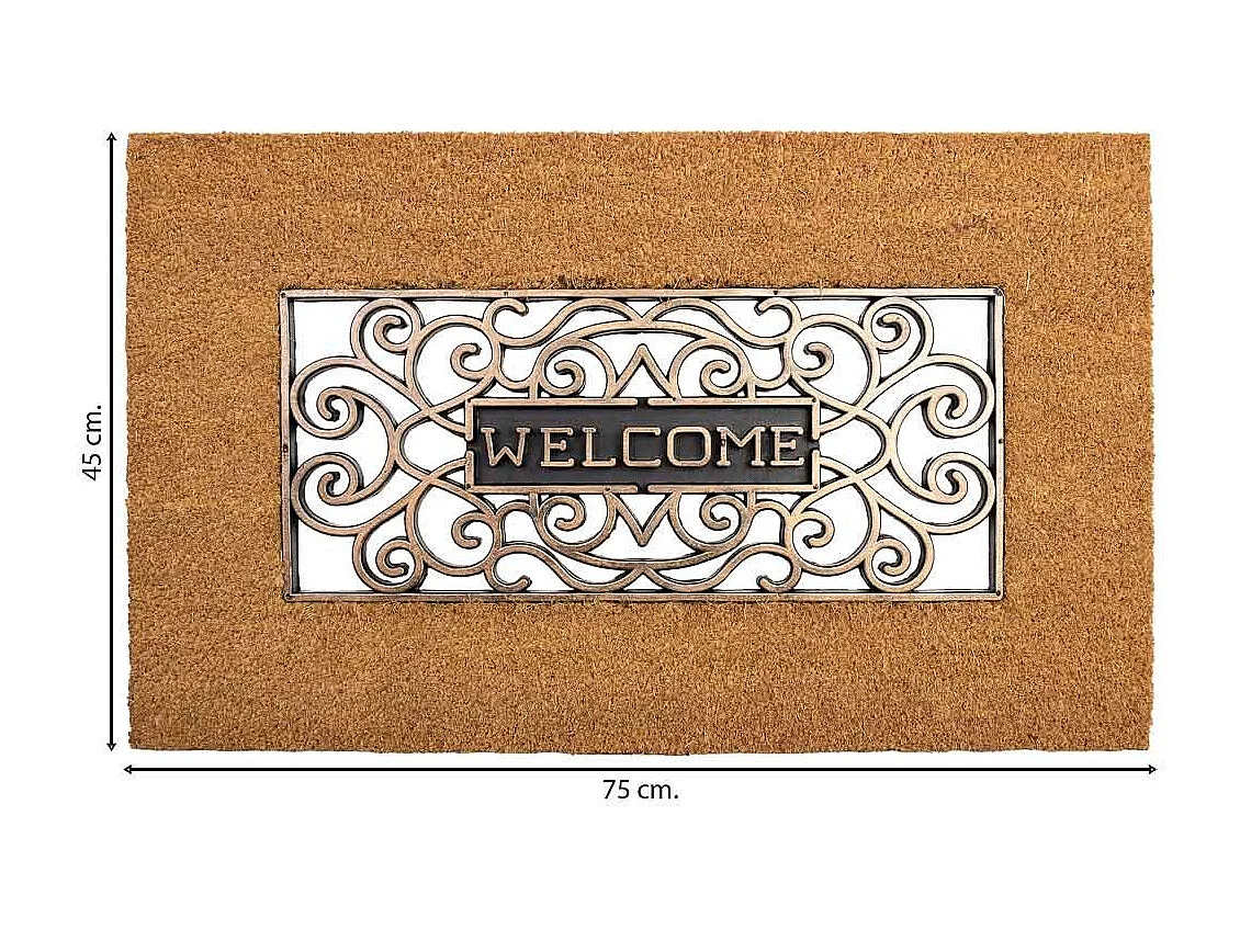 Fußmatte PVC/Gummi-Design braun 45x75