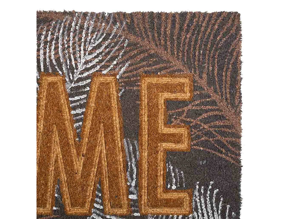 Zerbino in PVC stampato e fibra pressata marrone 45x75