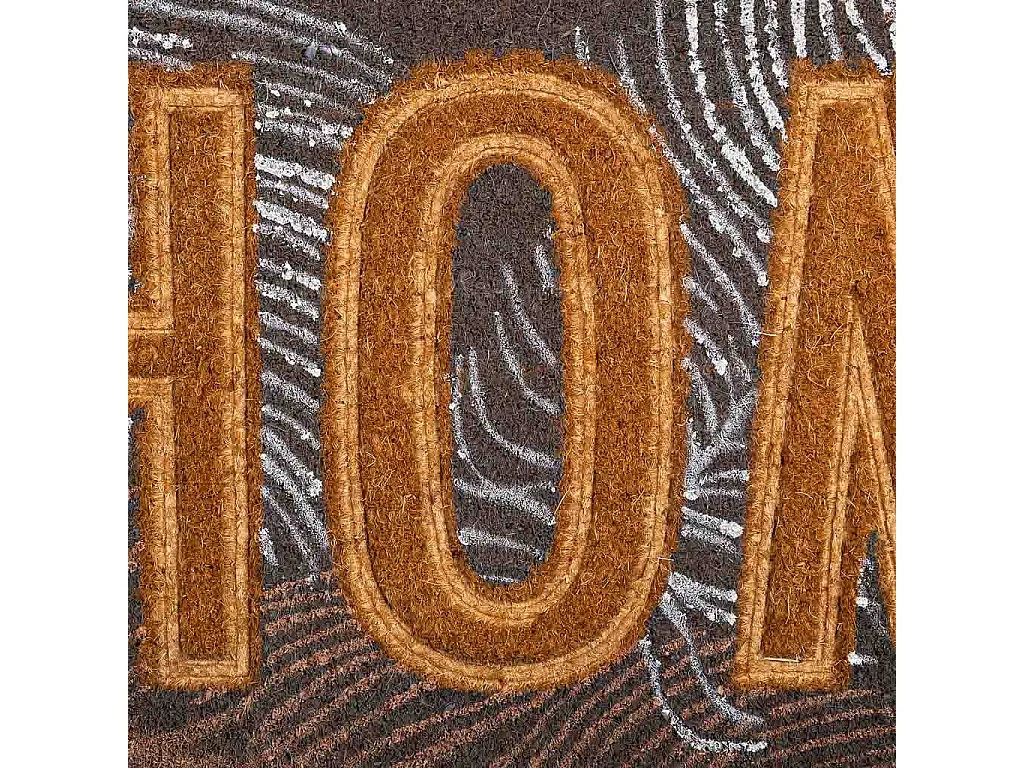 Zerbino in PVC stampato e fibra pressata marrone 45x75