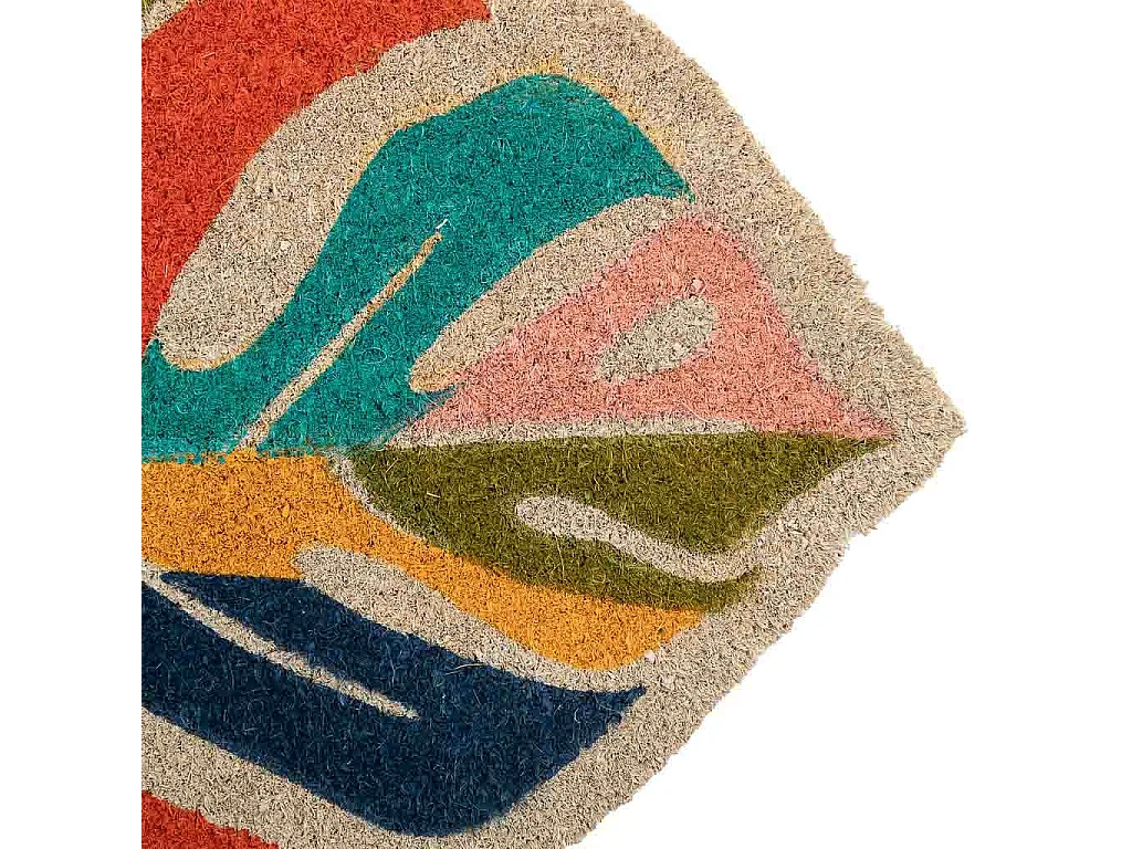 Capacho em pvc estampado branco 45x70