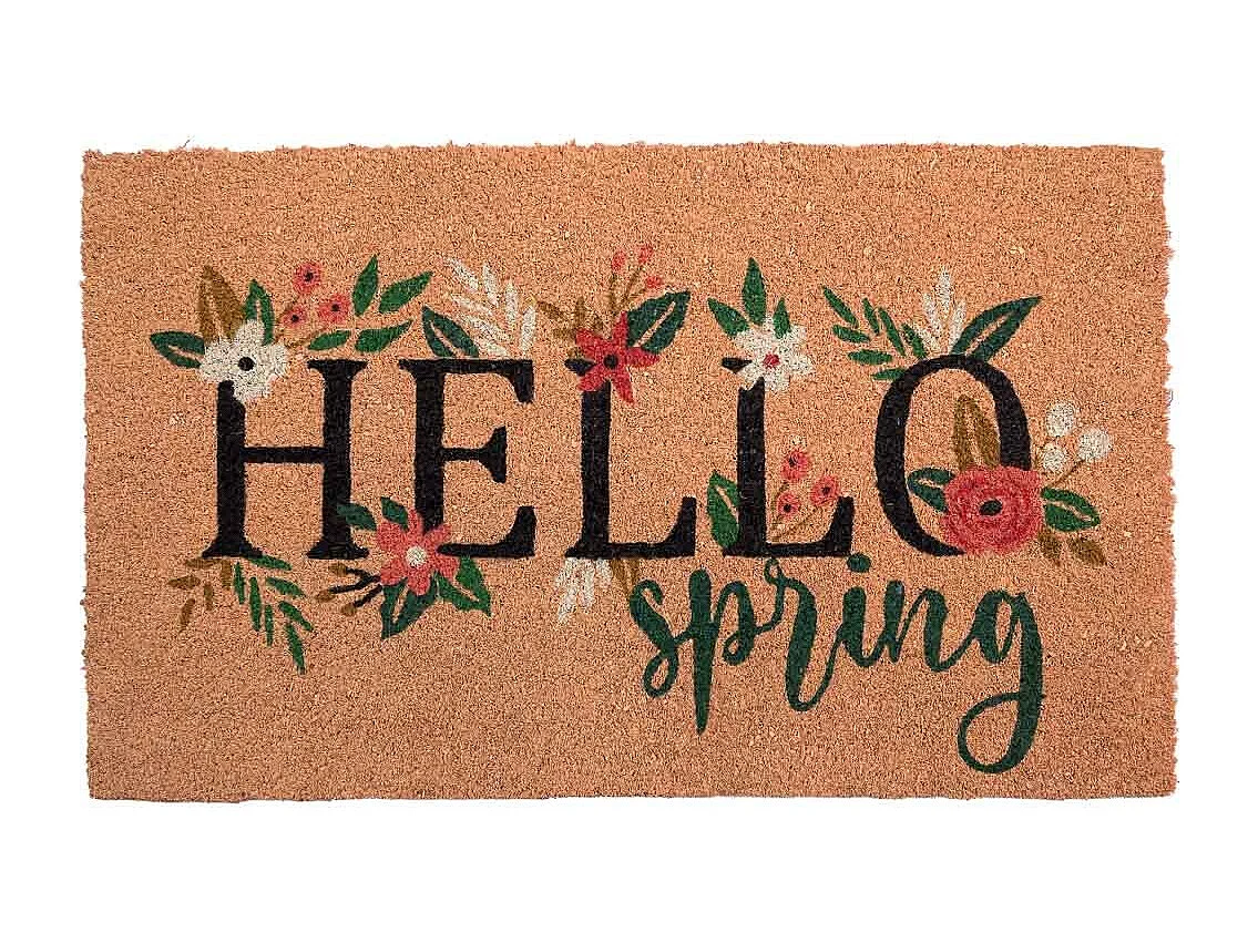 Tapis d'entrée en PVC imprimé rose 45x75